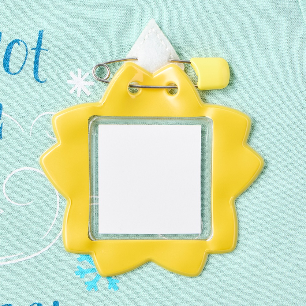 薄くて涼しい名札ココ半袖パフスリーブTシャツ　名札付けワッペン