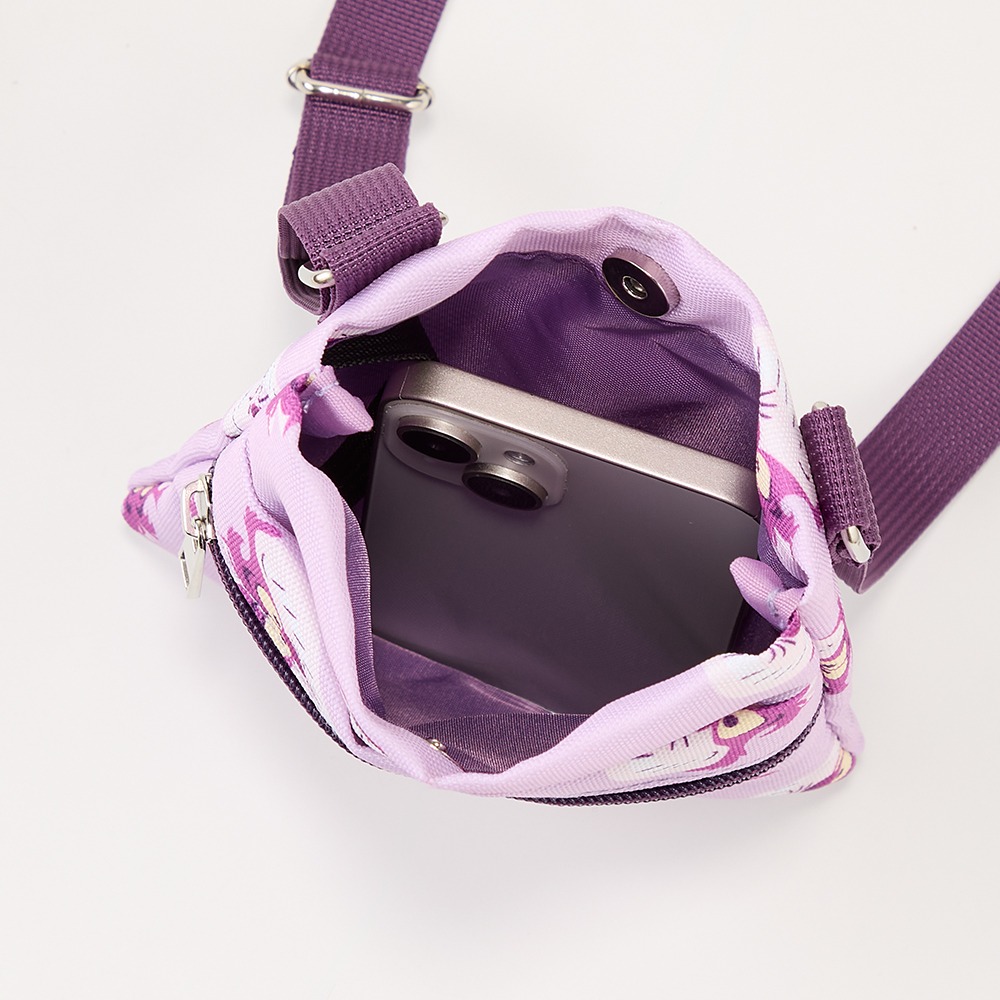 スマートフォン収納ポケット付きショルダーバッグ オープン時