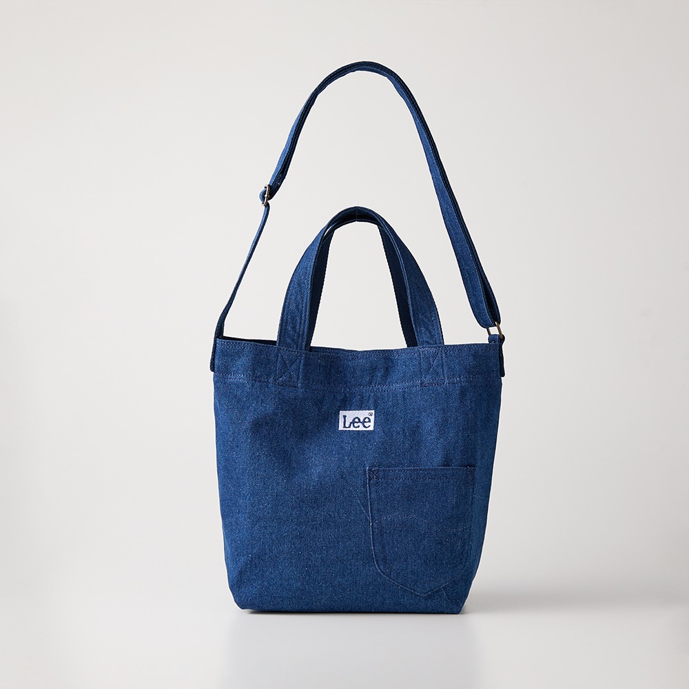 くったりデニム２WAYトートバッグ　バックスタイル