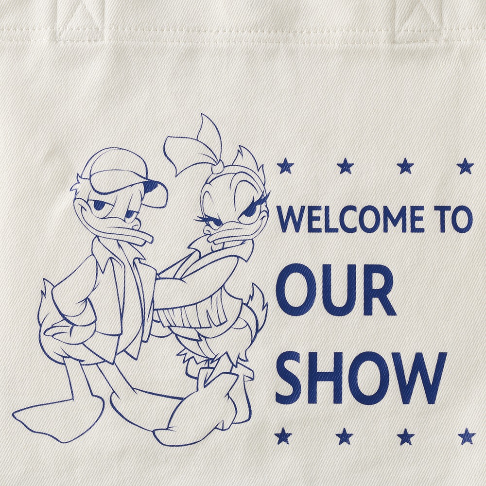 くったりデニム２WAYトートバッグ　ドナルド＆デイジー　デザインアップ