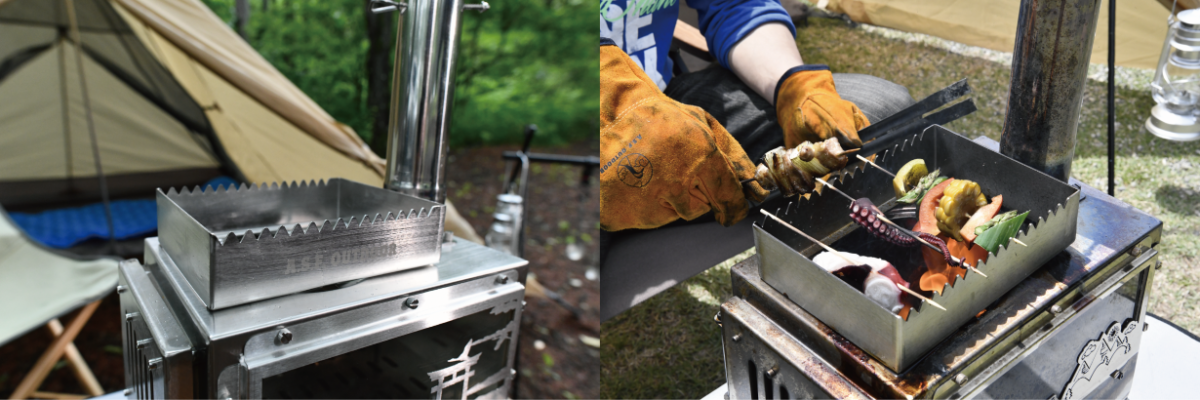 MAKIng STOVE プレミアムセット グリルプレート 串焼き台