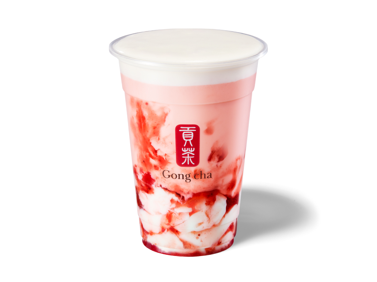 いちご杏仁 ミルクティー