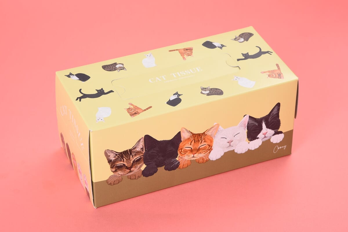 「猫専門イラストレーターCoony（クーニー）」さん監修：Coonyねこティッシュ　220組
