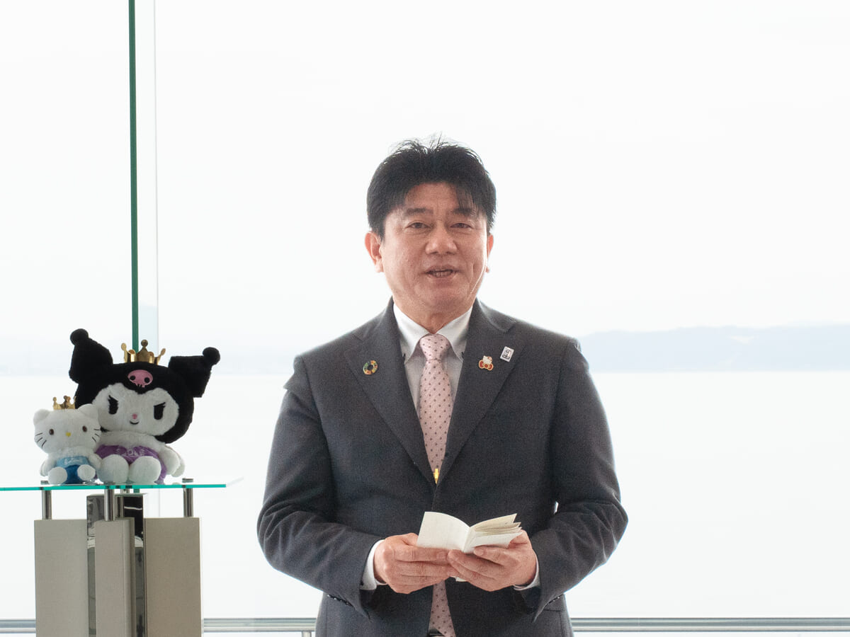 締結式の様子3　日出町　安部徹也町長