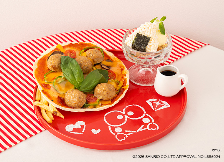 YOSHI×DOYOUNG×ケロッピのピザ＆アフォガードグラスプレート