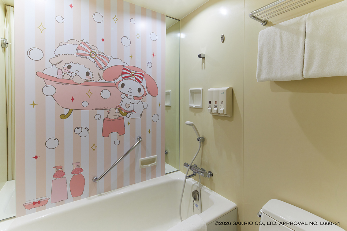 「マイメロディルーム」バスルーム