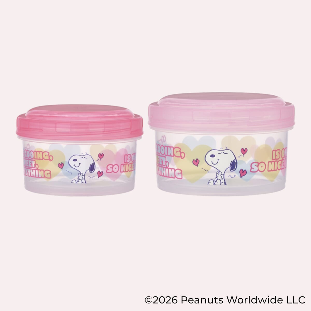 ラウンド型フードコンテナーS/M（ピンク）