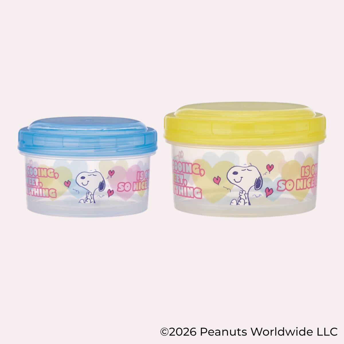 ラウンド型フードコンテナーS/M（イエロー×ブルー）