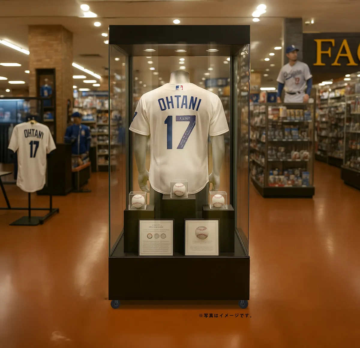 大谷翔平選手が記録達成試合で着用したサイン入りユニフォーム