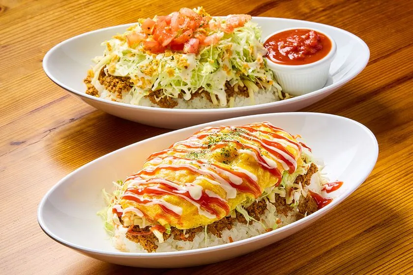 オムタコとタコライス