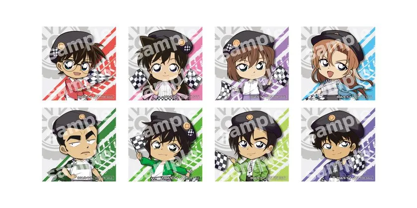 チェッカーフラッグ(1)トレーディング缶バッジ全8種