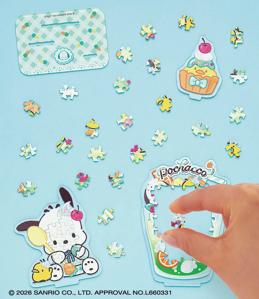 ビバリー アクスタパズル ポチャッコ・スイーツ 組み立て途中