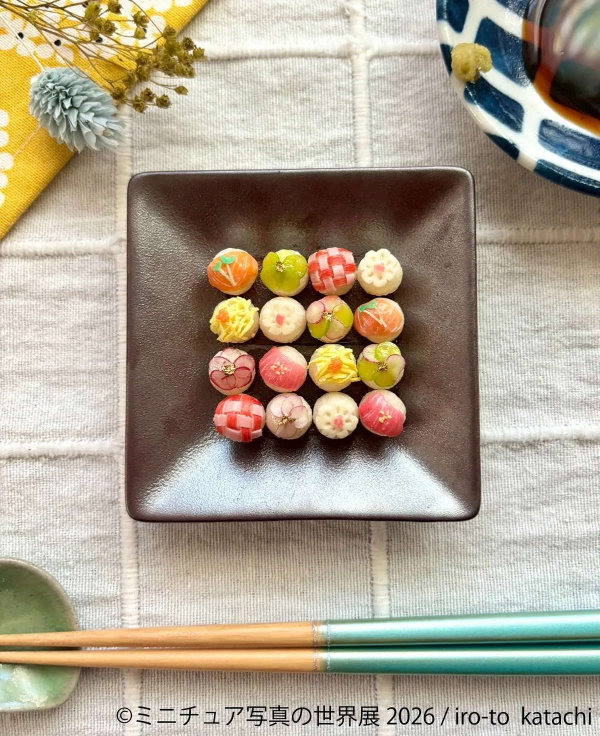 iro-to katachiによるミニチュア手まり寿司