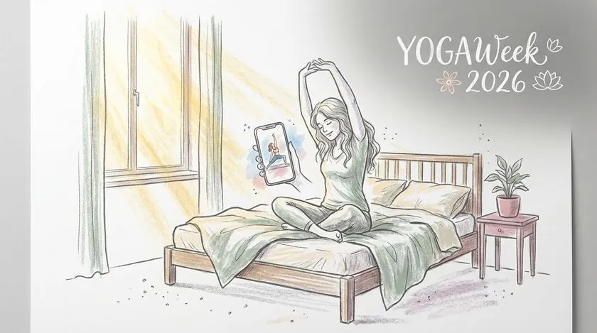 スマホひとつで始められる朝ヨガ体験