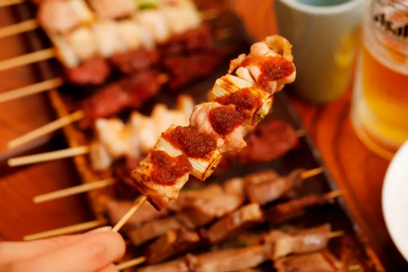 上田名物の美味だれ焼き鳥