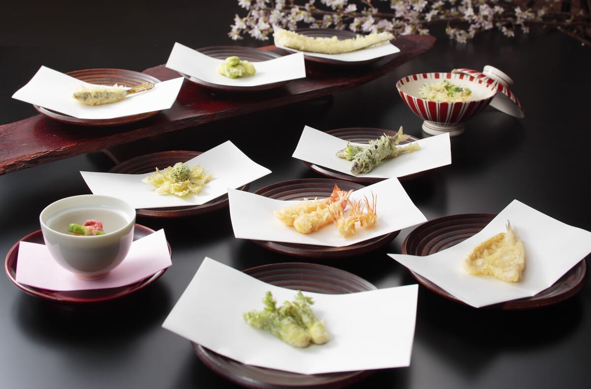 日本料理「木の花」天ぷらカウンター　春の賞味会　春の恵み「京筍」