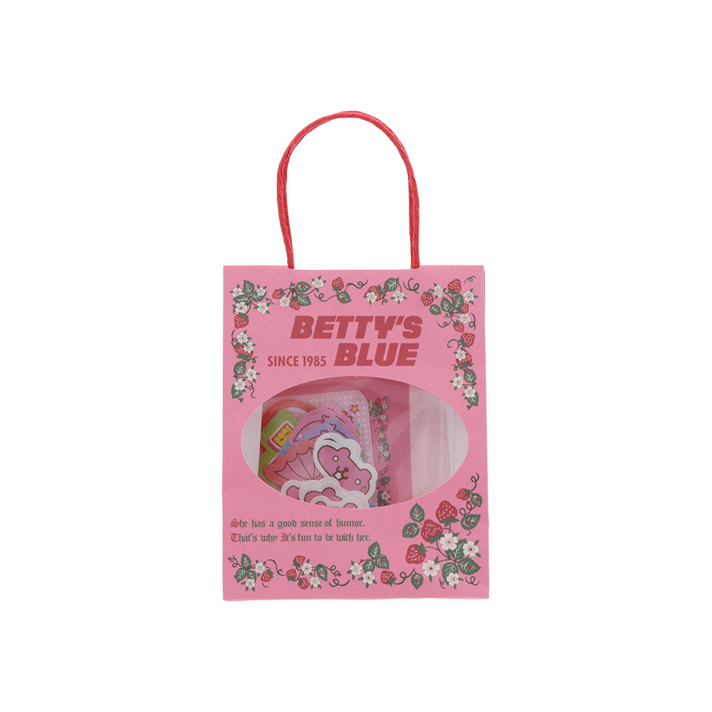 ペーパーバッグ入りシール　ピンク