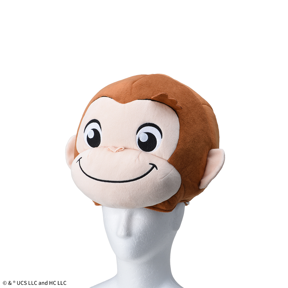 おさるのジョージ　プラチナムザッカぬいぐるみ帽子　着用イメージ
