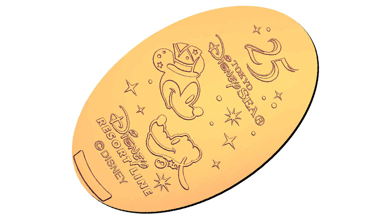 DRL_スーベニアメダル TDS25th ミッキー&プルート