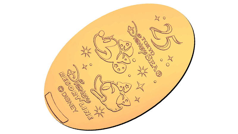 DRL_スーベニアメダル TDS25th ミニー&デイジー