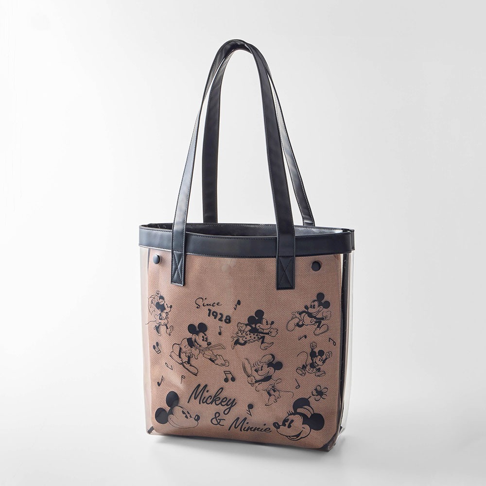 グッズが付けられるクリアトートバッグ　ミッキー＆ミニー