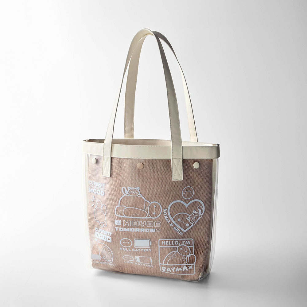 グッズが付けられるクリアトートバッグ　ベイマックス