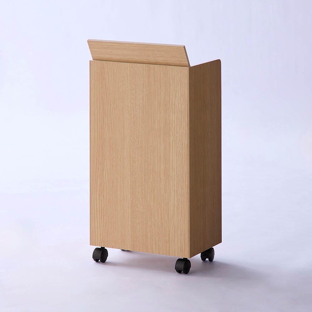 教科書も収納できる書類ワゴン　背面