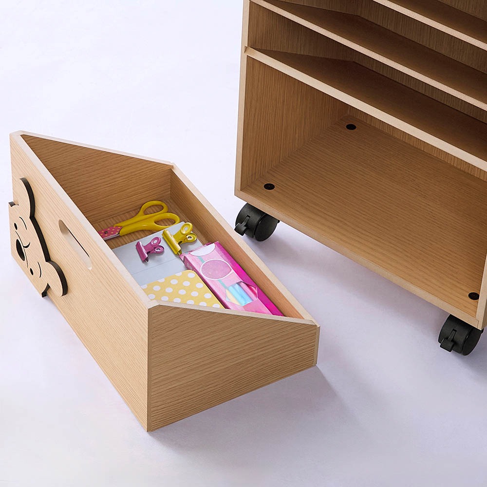 教科書も収納できる書類ワゴン　引き出し