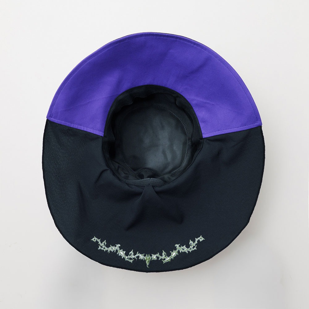 つば広ハット「マレフィセント」　内側デザイン