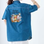 ユニセックス刺しゅうデニムシャツ「くまのプーさん」