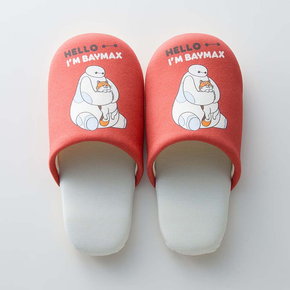 選べる楽しさ！プリントがかわいい洗えるソフトスリッパ　ベイマックス