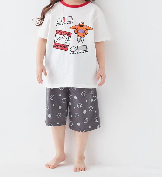 お腹の冷えを防ぐ！薄くて涼しい蓄光プリントパジャマ　ベイマックス