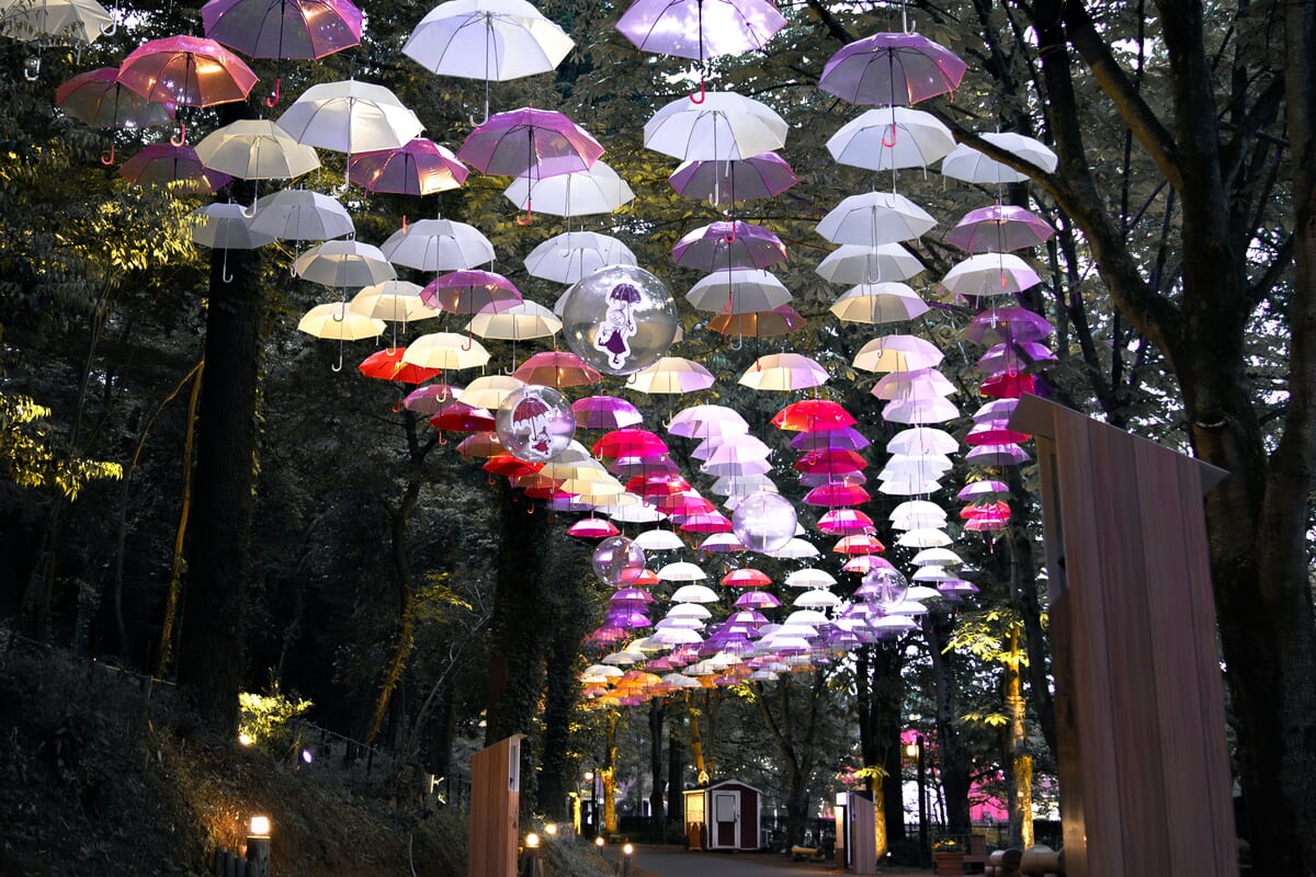 アンブレラスカイのライトアップ