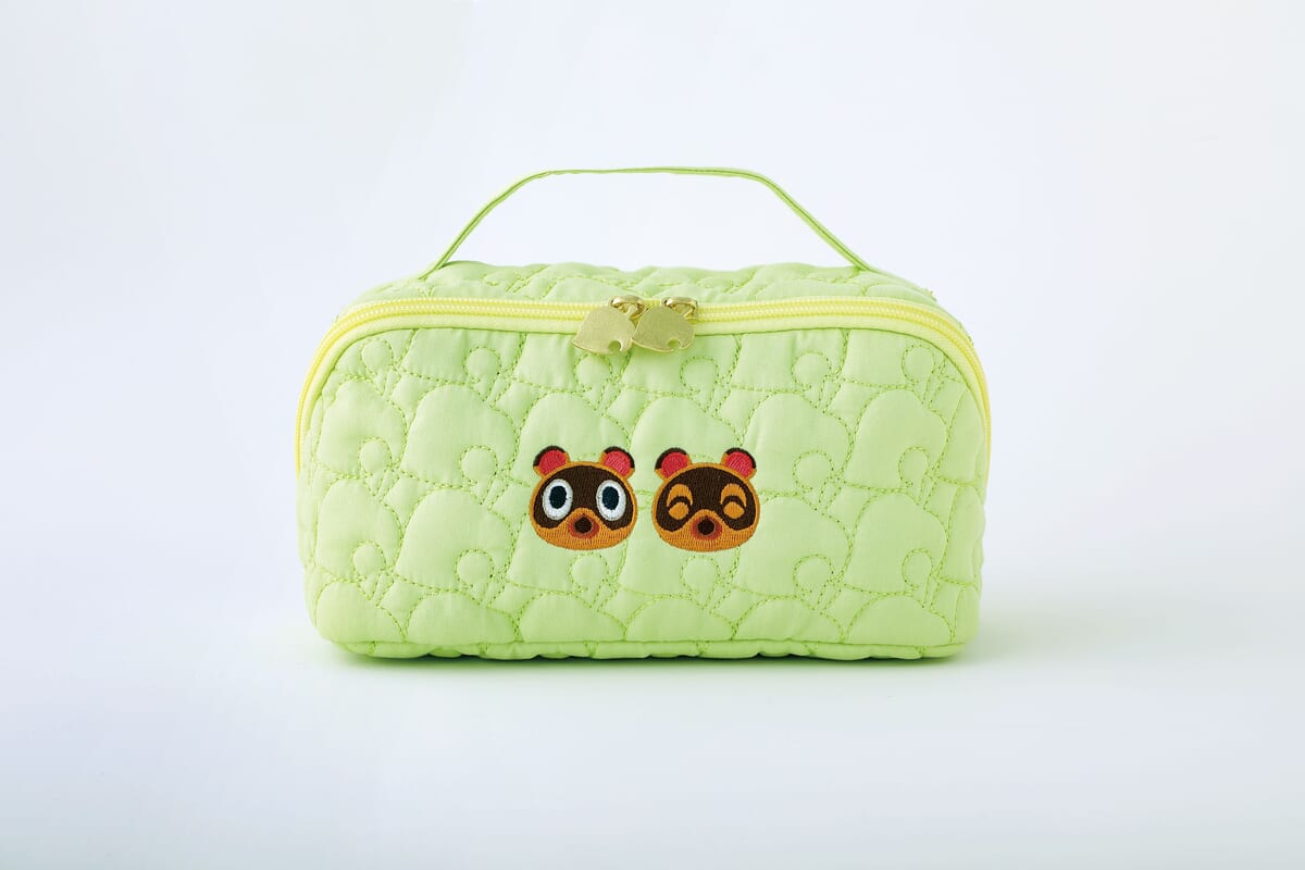 あつまれ どうぶつの森 180度ガバッと開く葉っぱ柄キルティング大容量ポーチBOOK