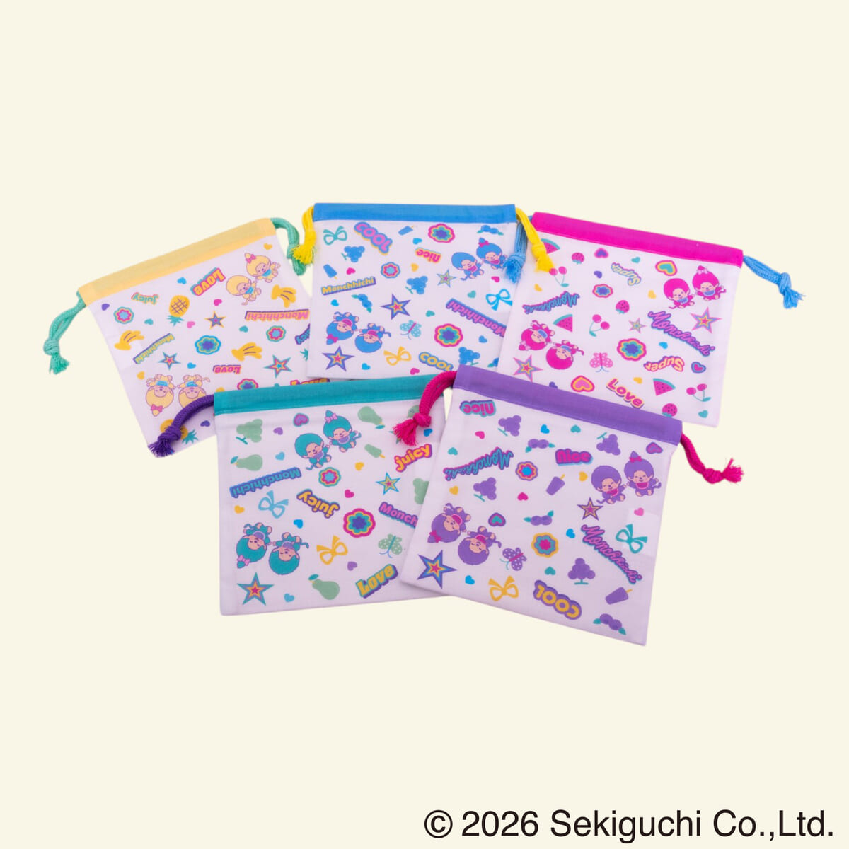 スケーター「モンチッチ」ミステリーボックス 巾着M ウラ