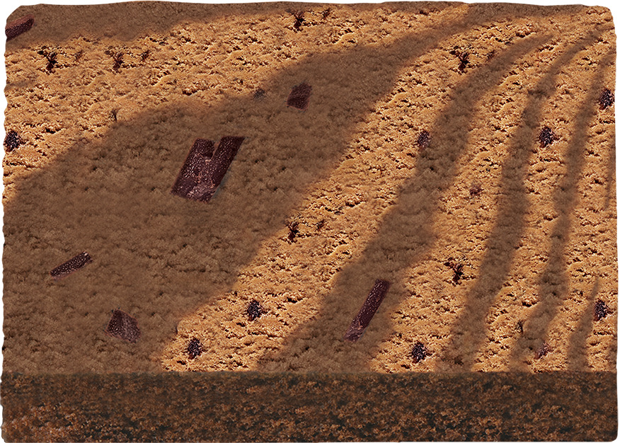 ポムポムプリン「ダークチョコビッツ入りチョコレート×チョップドチョコレート」