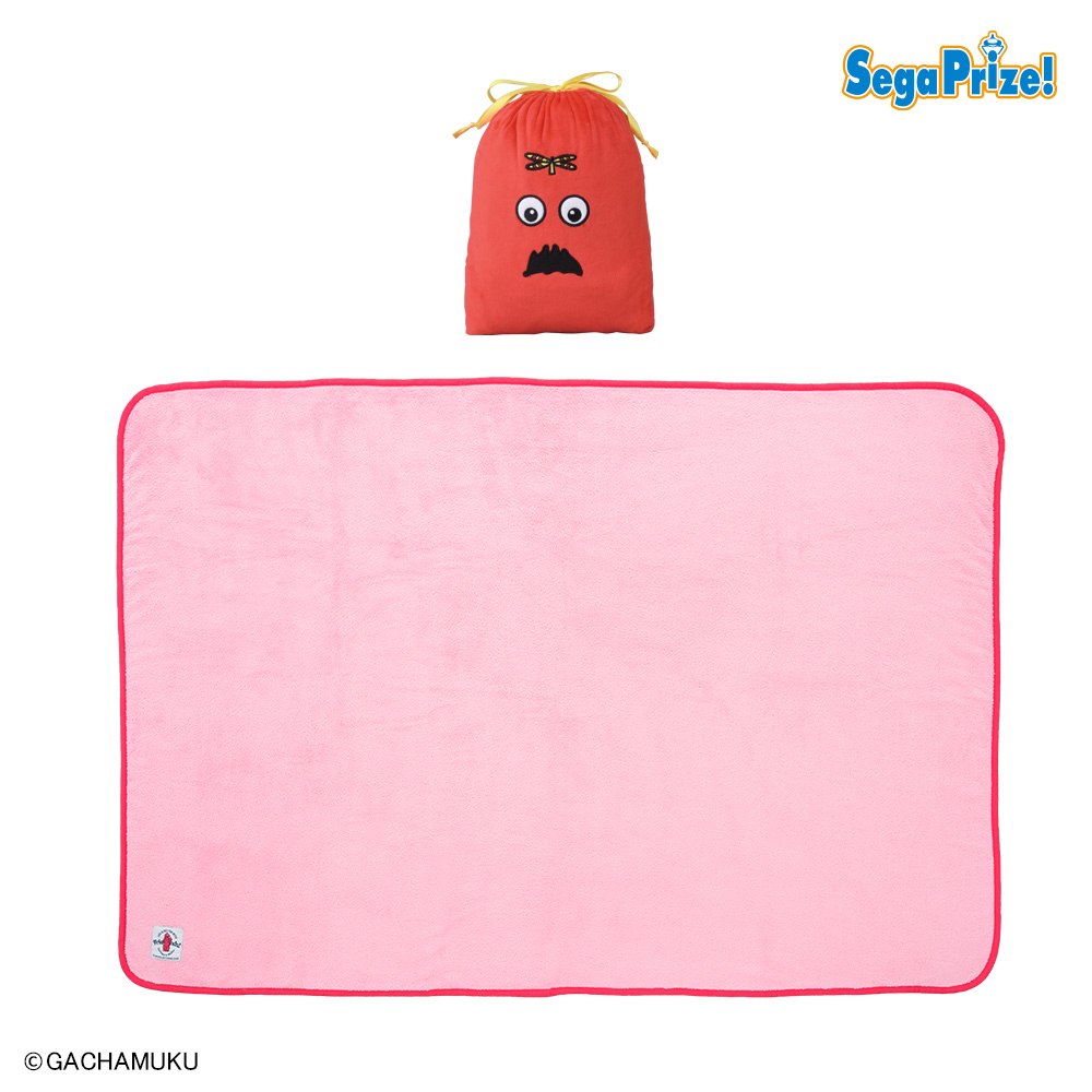 ガチャピン・ムック みんなともだちの日 プラチナムザッカ巾着付きひざかけ　ムック