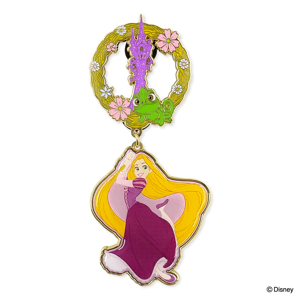 コレクションピンバッジ　ラプンツェル＆パスカル