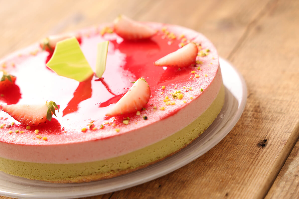 いちごとピスタチオのムース