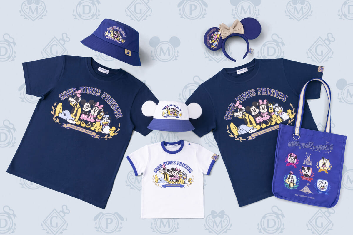 東京ディズニーリゾート「GOOD TIMES FRIENDS」グッズ アパレル着用イメージ