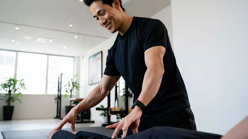 トレーニング前後に身体の状態を確認しながら