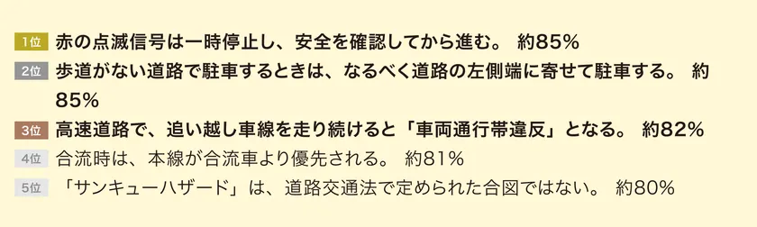 交通ルール調査 詳細データ