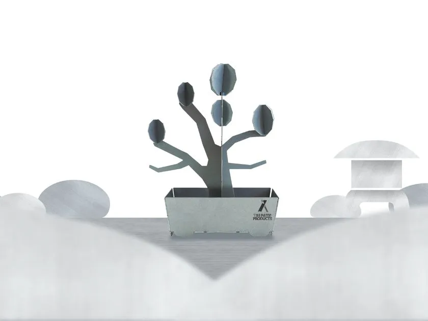 鉄の松のインテリア盆栽を室内に設置した空間演出