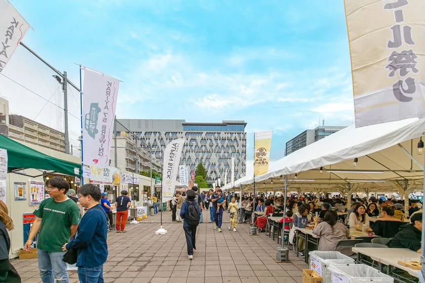 会場のにぎわいが伝わる大江戸ビール祭りの様子