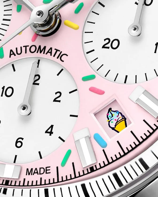ケースやムーブメントの仕様がわかるFREEDOM CHRONO ENJOY LIFE“SPRINKLES”