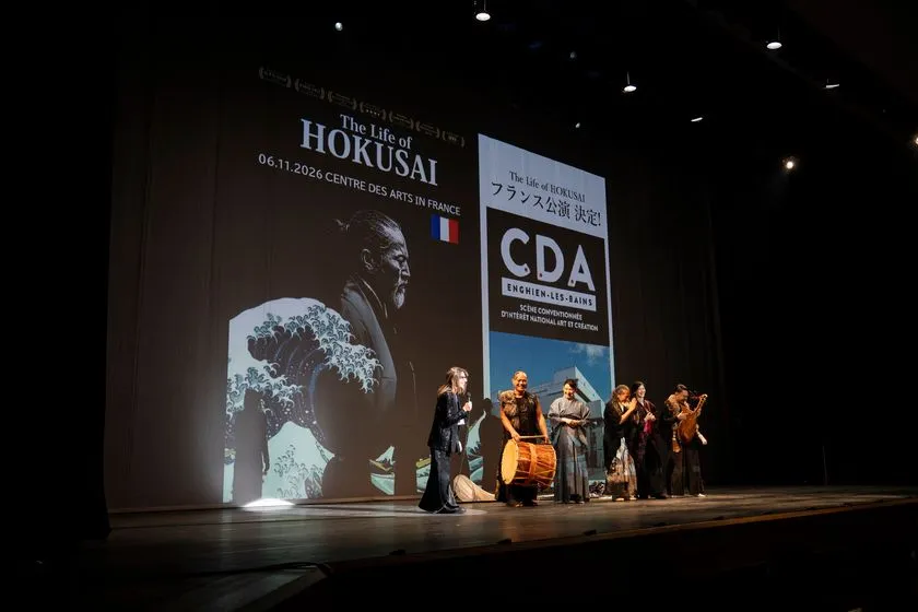 「The Life of HOKUSAI」フランス公演決定を知らせる発表ビジュアル