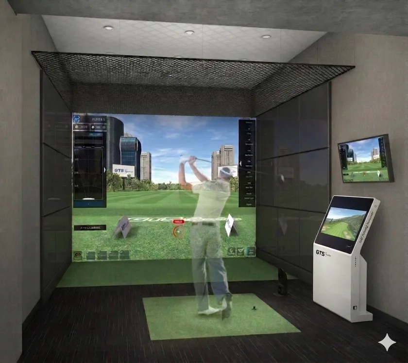 店舗に導入されるゴルフシミュレーターのイメージ
