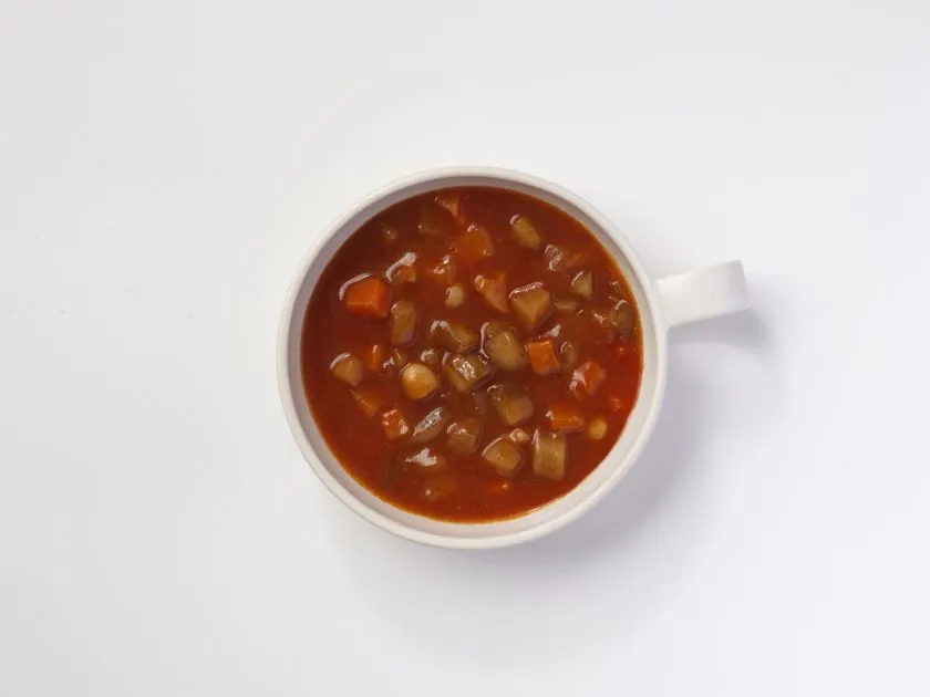 ごろっと野菜のミネストローネのパッケージと中身