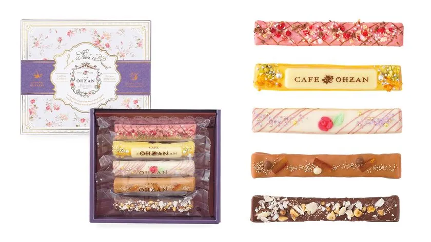 5種類のチョコレートで彩ったスティックラスク5本入りギフト