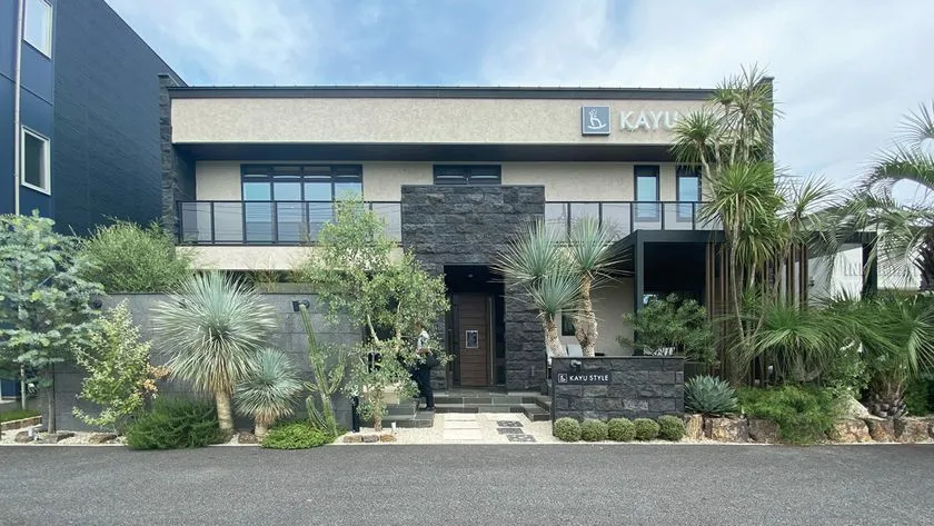 Kayu styleハウスのモデルハウスで行われた外構デザインと施工の事例